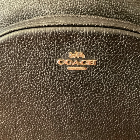 Coach 5666 Medium Court Backpack Black Pebble Leather - Picture 15 of 16